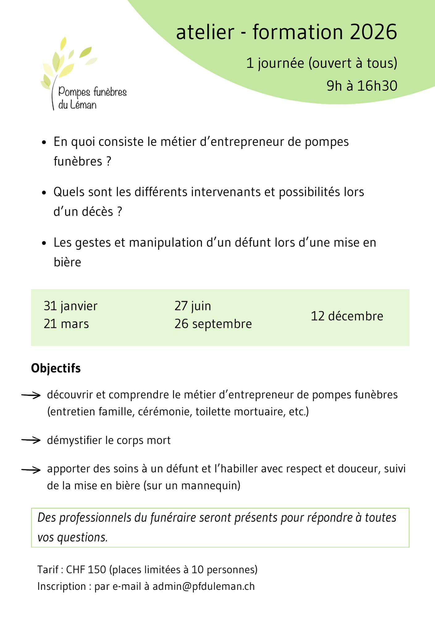 Flyer ateliers PFL 2026